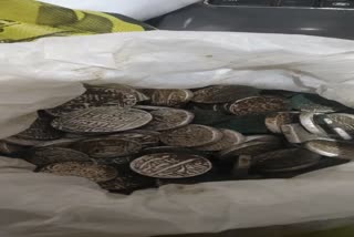 Silver coins found in the ground