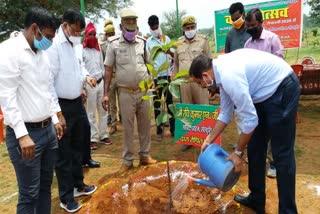 पौधे लगाते पर्यटन संस्कृति सचिव