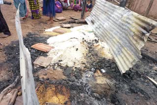 fire accident, fire accident in loddiguda, fire accident in asifabad district