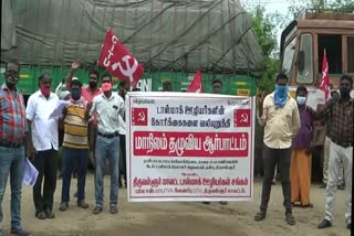 Tasmac Employees Protest In Thiruvallur