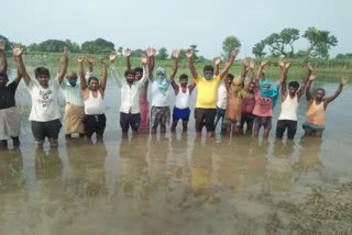 Demonstration demanding compensation for crop damage