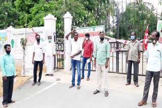 Gudibande farmers protest