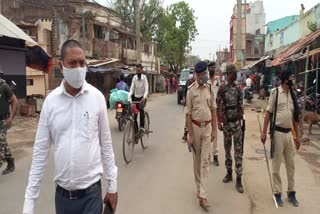 administration flag march regarding Corona Guidelines in jamui