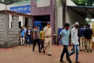 police with accused