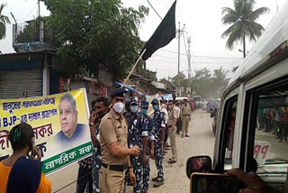 black flags shown to Governor Jagdeep Dhankhar in Coochbehar