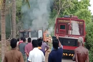 Gail company vehicle caught fire in Nangur area