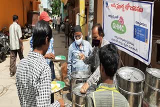 free food distribution in hyderabad, annapurna food canteens 