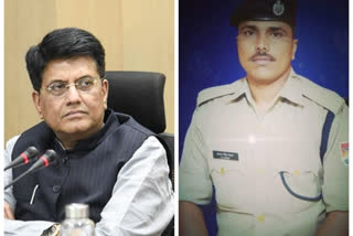 Edited photo- Piyush Goyal & RPF constable