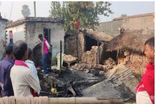 fire in house in pokhara village