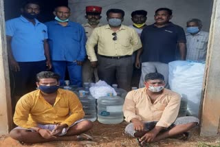 Two persons arrested for sale liquor illegally 