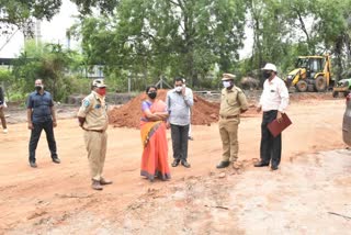 peddapalli collector sangeetha inspected Integrated Collectorate building works