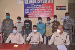 Police arrested five accused in different case in bokaro