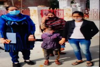 constable seema trace missing child and handover to the family