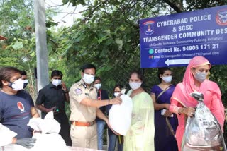 CP  sajjanar distributed essentials to transgender, cyberabad cp sajjanar 