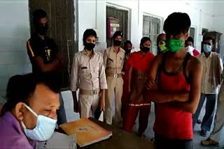 Corona test with treatment of an arrested thief in sitamarhi