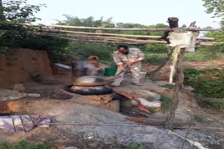 Excise department seizes 130 liters of illegal mahua liquor 