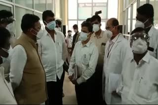  Sudhakar visit chikmagalur hospital