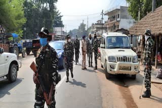 vehicle checking in naxalite affected area 