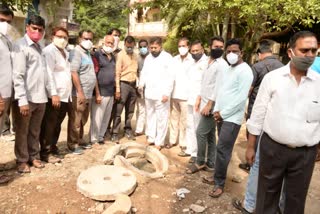 mla muta gopal visit road works