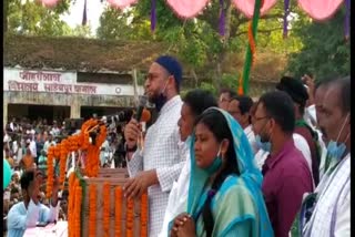 asad uddin owaisi addressing election rally