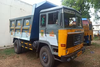 Two trucks seized by gravel soil