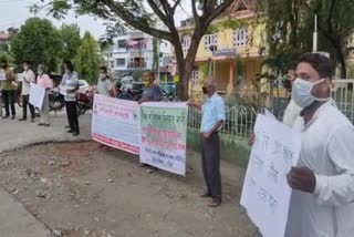 protest  aginest save environment  satra mukti sangram somiti
