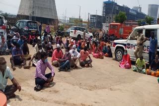 Land expatriates protests in bhadradri district