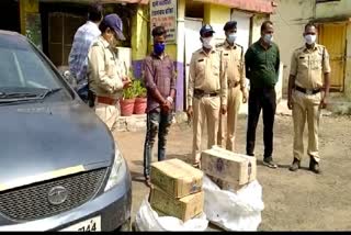 Police seized large quantities of domestic and foreign liquor including cars