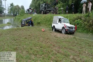 Accident in jonai, 4 people injuried-Etv bharat news