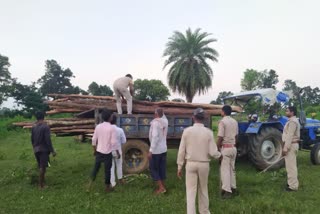 Forest Department seized wood and bullock cart in hazaribag