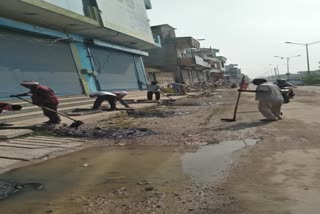 drains cleaning work started in ganaur