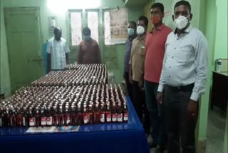 Seizure of Karnataka liquor bottles in Dharmapuri