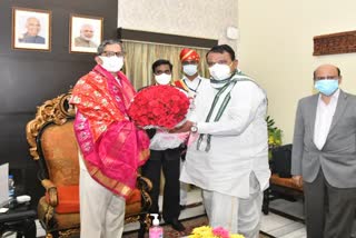 SPEAKER POCHARAM SRINIVAS REDDY MET CHIEF JUSTICE OF THE SUPREME COURT JUSTICE NV RAMANA