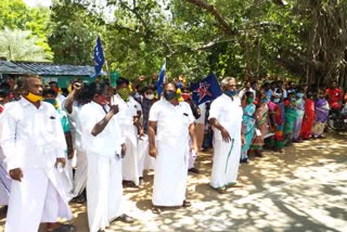 Ramanathapuram fishermen association Protest