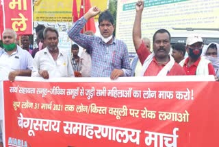 cpi ml protest on various demands 