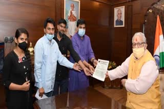 ABVP workers meet Governor, Rajasthan University Chief Proctor, jaipur