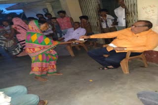 MLA meets woman who was injured due to rain