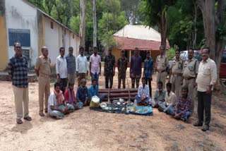 arrest 8 red sandalwood smugglers at seshachalam forest