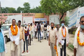 corona warriors honored in  kushinagar