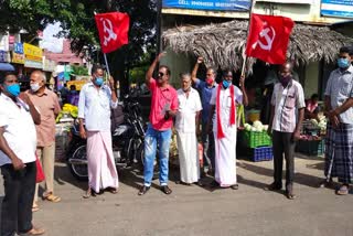 Communist party demonstrates demanding compensation for auto driver killed by police