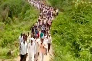 villagers in shav yatra of girls 