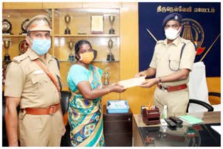 To the family of the deceased police Rs. 2 lakh funded by S.P.manivannan