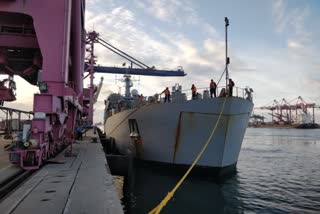 INS Irawat Ship arriving at Tuticorin