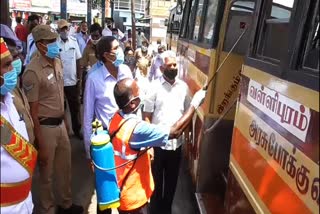 District Collector who inspects Namakkal bus station