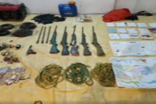 Ammunition Seized CRPF jawans bust Maoist camp Maoist camp in Odisha arms and ammunition CRPF Nuapada district Central Reserve Police Force