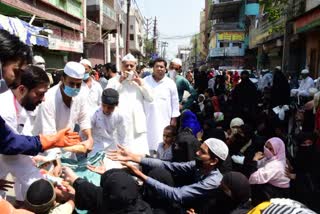 crowd outside mla house