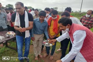 Kolaras MLA did Bhoomipujan of Gaushala