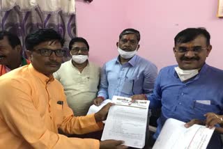 Gunour Mandal president gave demand letter to MP VD Sharma