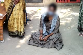 young woman protest in front of lover's house 