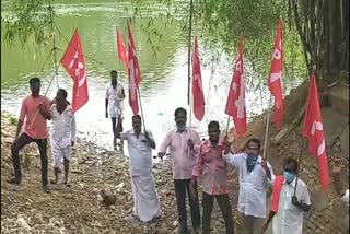 Communists protest demonstrating water invasions